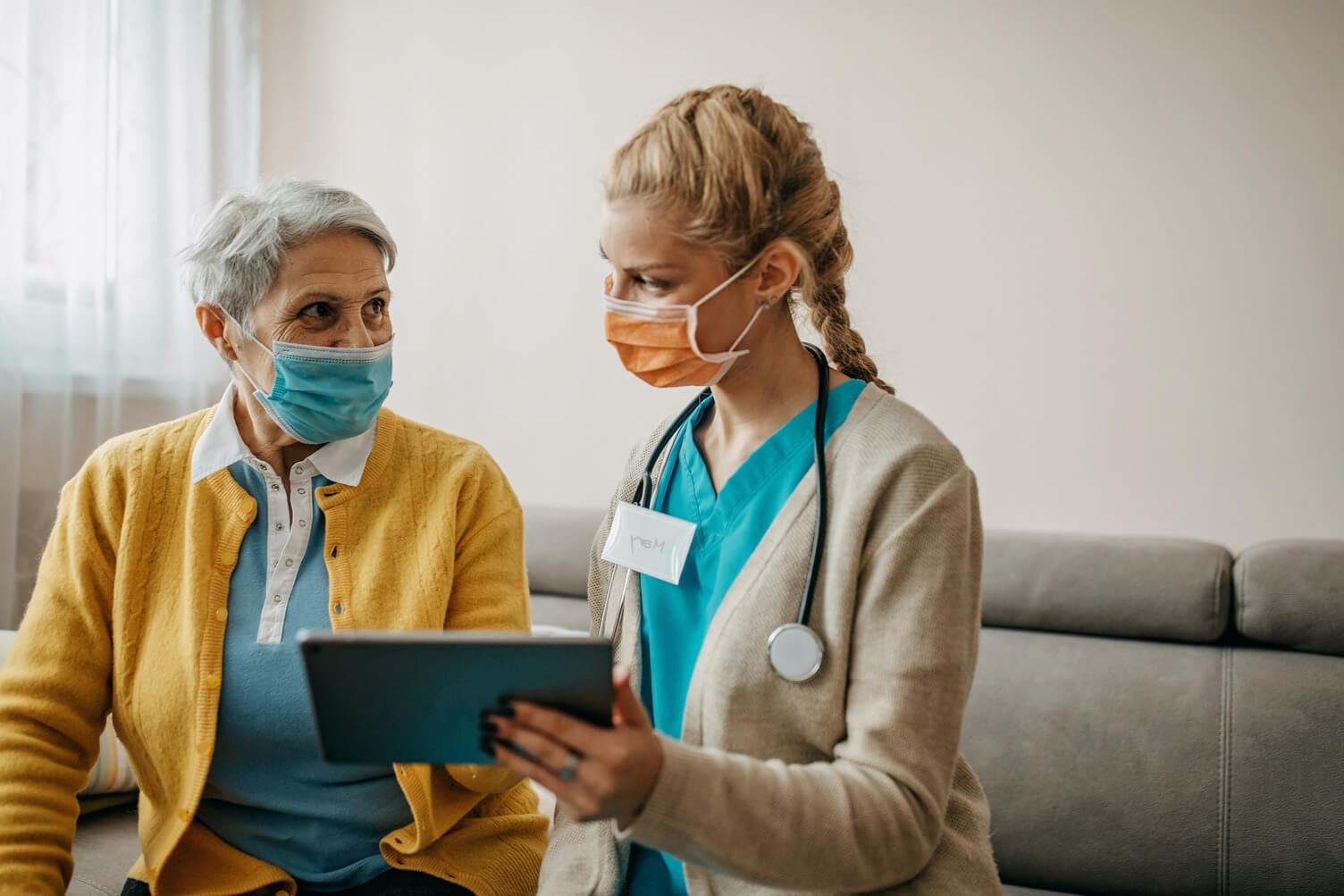 Doctor with her patient.