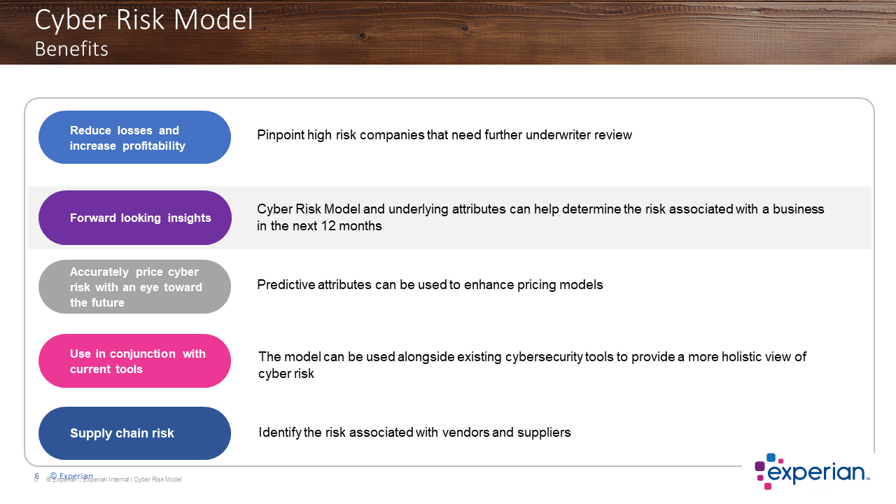 Experian Cyber Risk Model Benefits