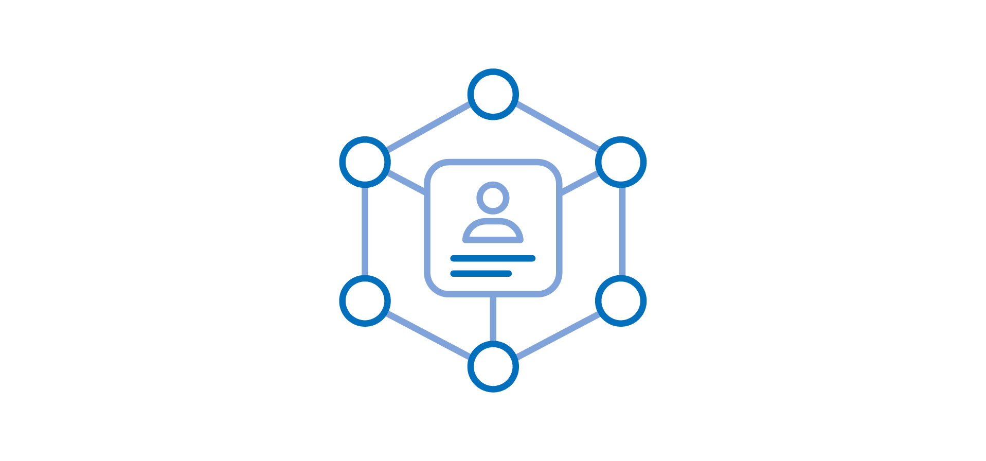 person with points being connected back to them
