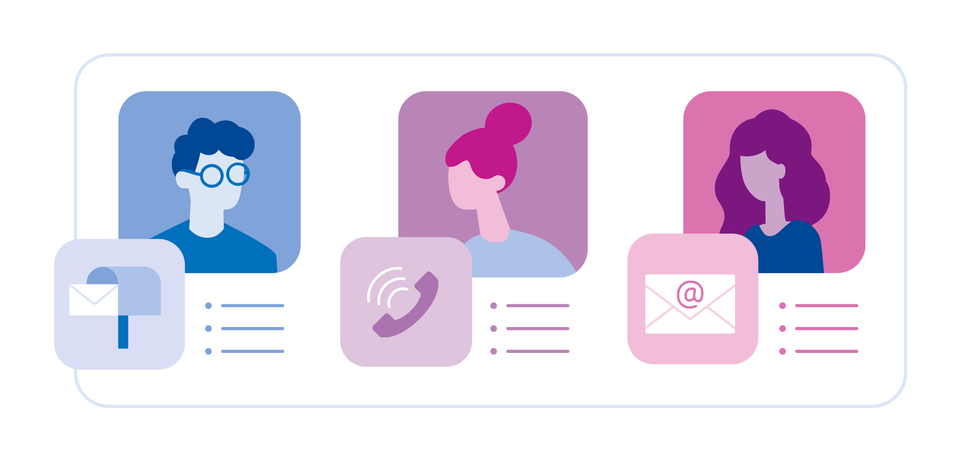 Man surrounded by digital identifiers