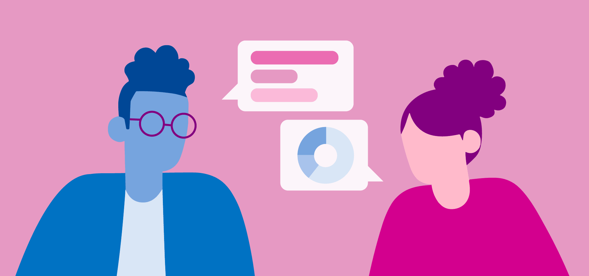 Two people having a discussion