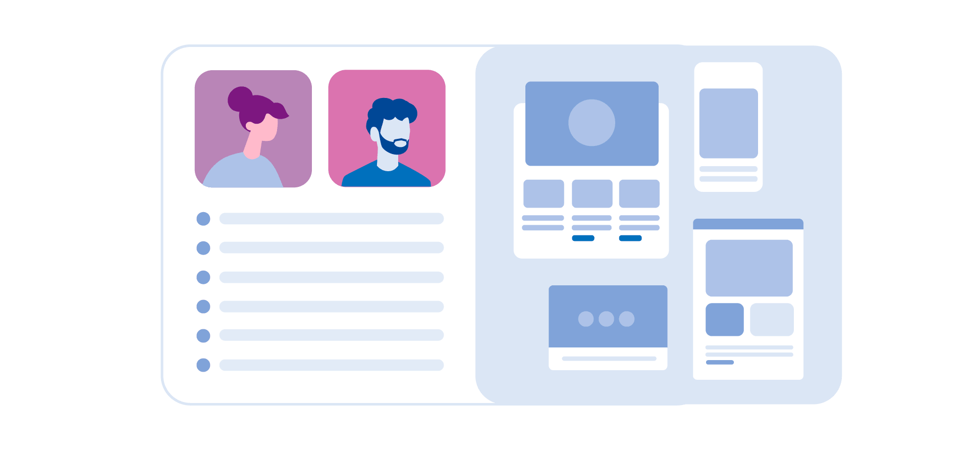 Audiences info next to icons representing digital channels