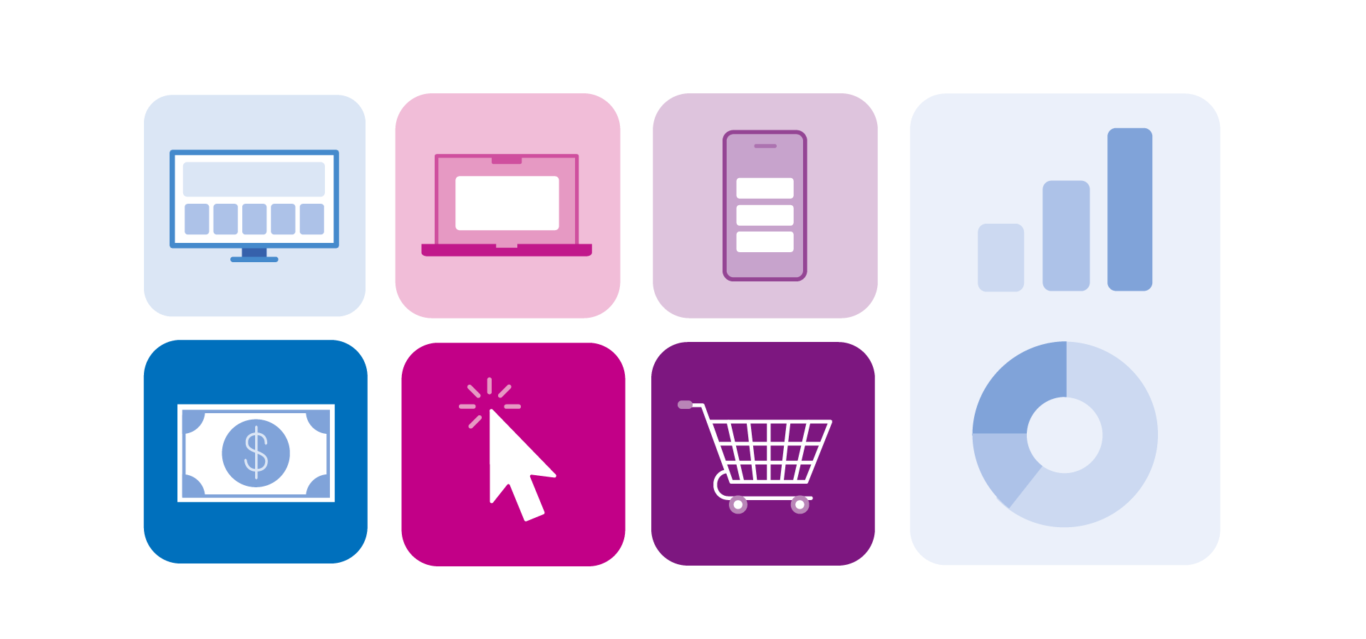 Man surrounded by digital identifiers