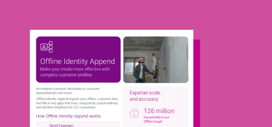 Offline Identity Append product sheet