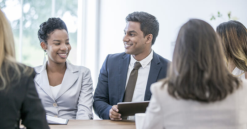 business people meeting at table