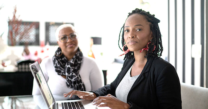 Consultants working in an office