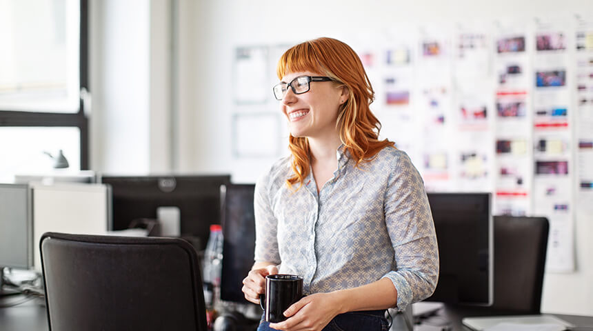 Woman working in office