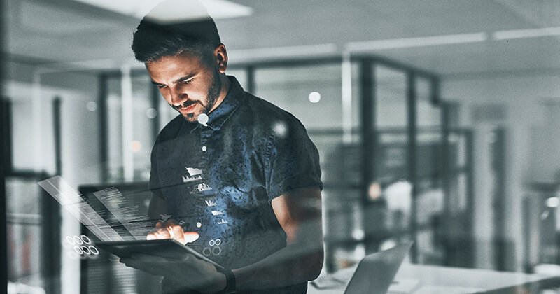 man-working-on-tablet