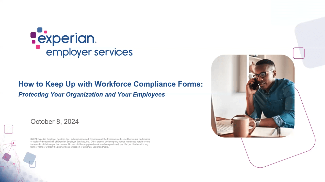 Webinar Thumbnail How to Keep Up with Workforce Compliance Forms: Protecting Your Organization and Your Employees