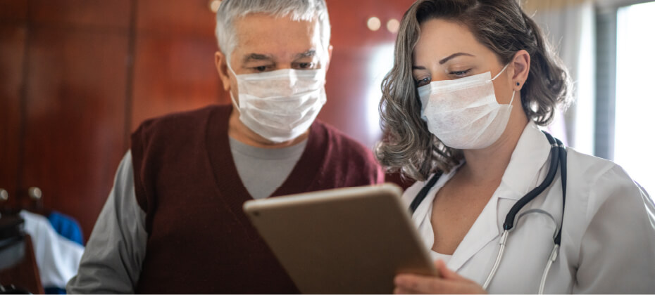 doctor and patient reviewing chart