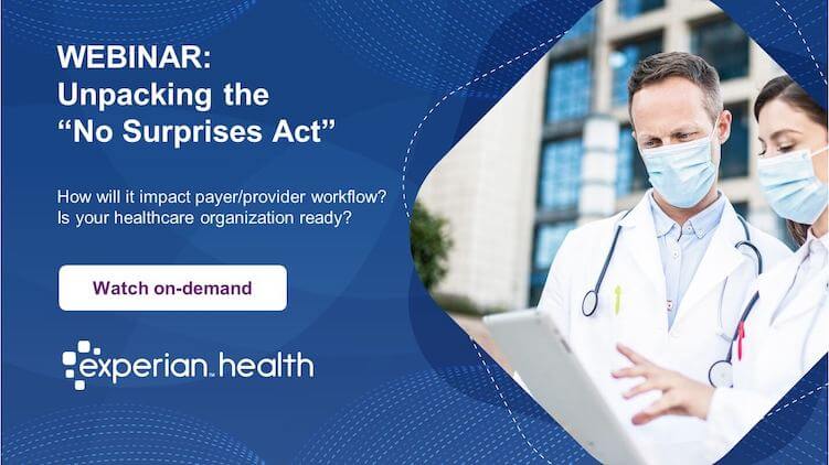 No Surprise Act webinar banner