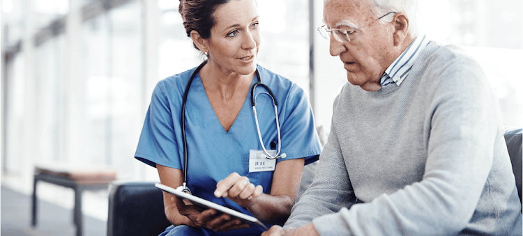 doctor talking to patient