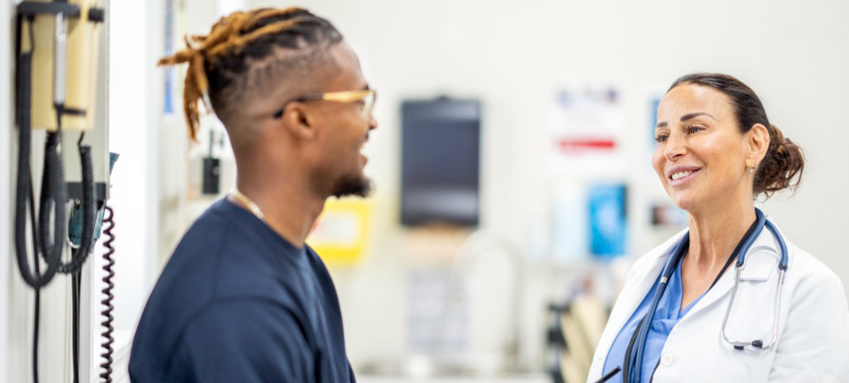 doctor talking with patient