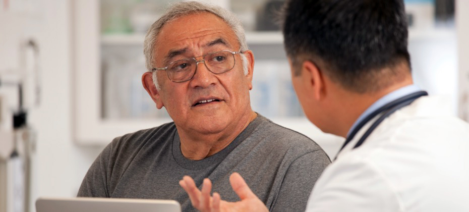 Doctor speaking with a patient