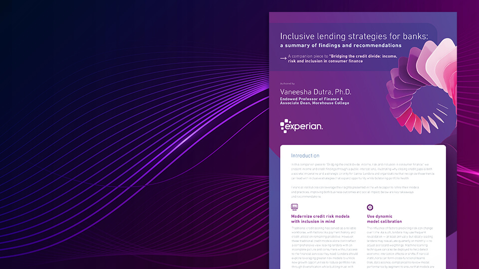 A companion piece to Bridging the credit divide: income, risk and inclusion in consumer finance