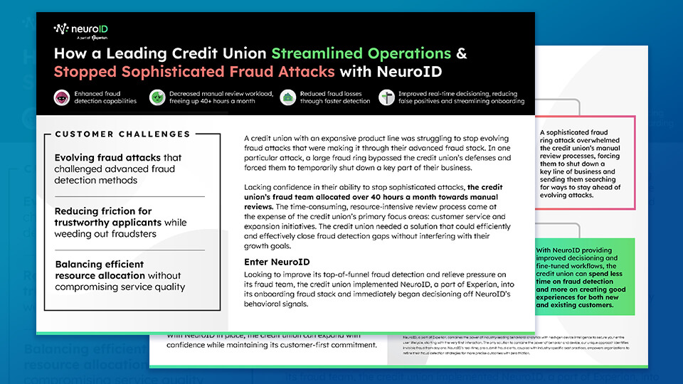 How a Leading Credit Union Stops Sophisticated Fraud Attacks with Behavioral Analytics